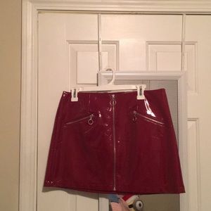 Faux leather skirt